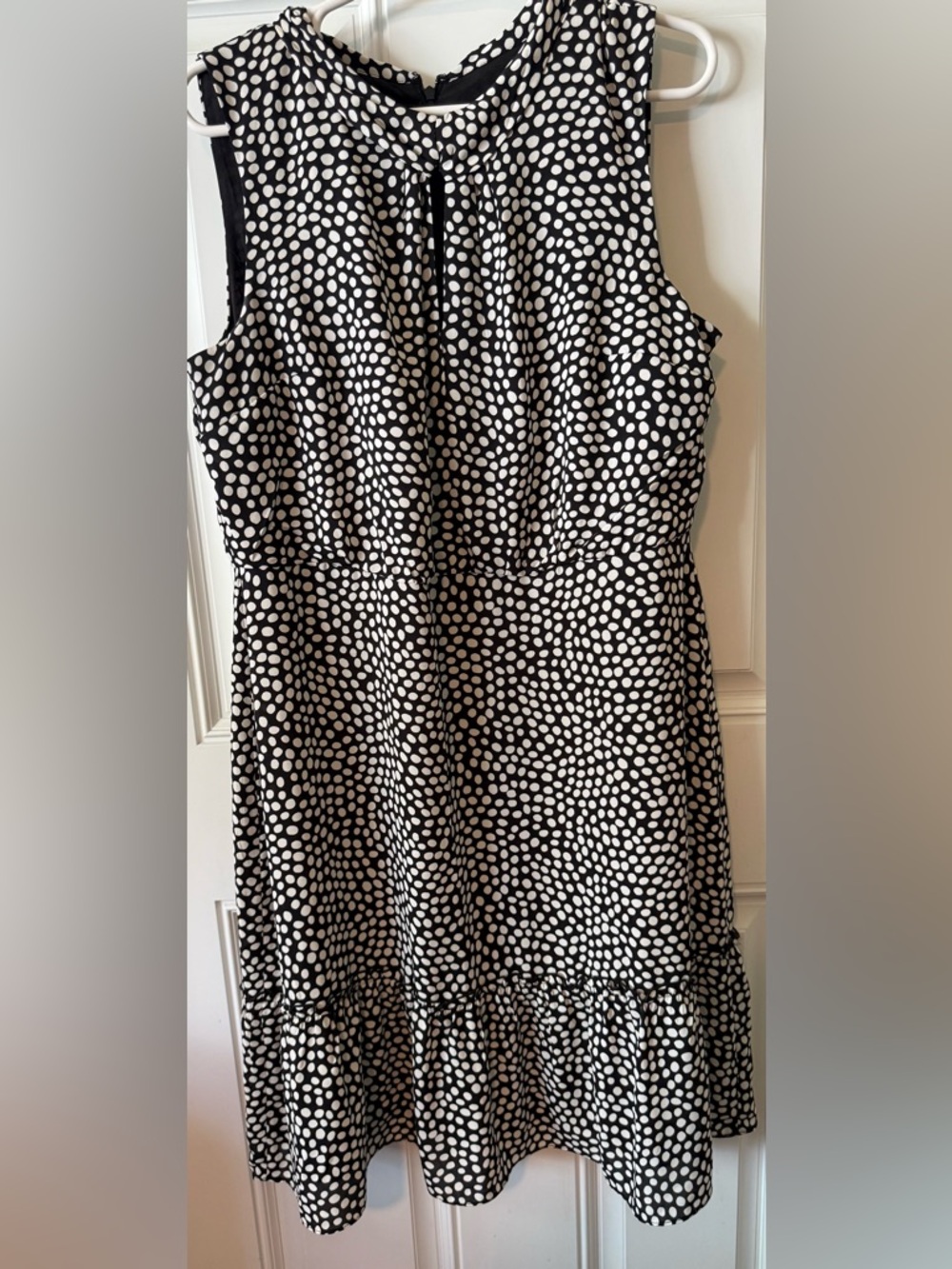 Karl Lagerfeld Black and White Polka Dot Dress
